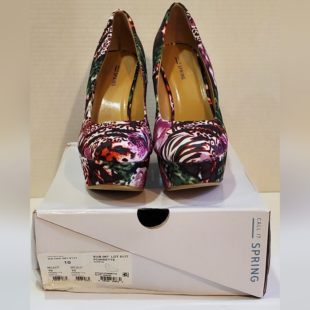 Call It Spring Poinsette Multi-Color Platform Wed… - image 6